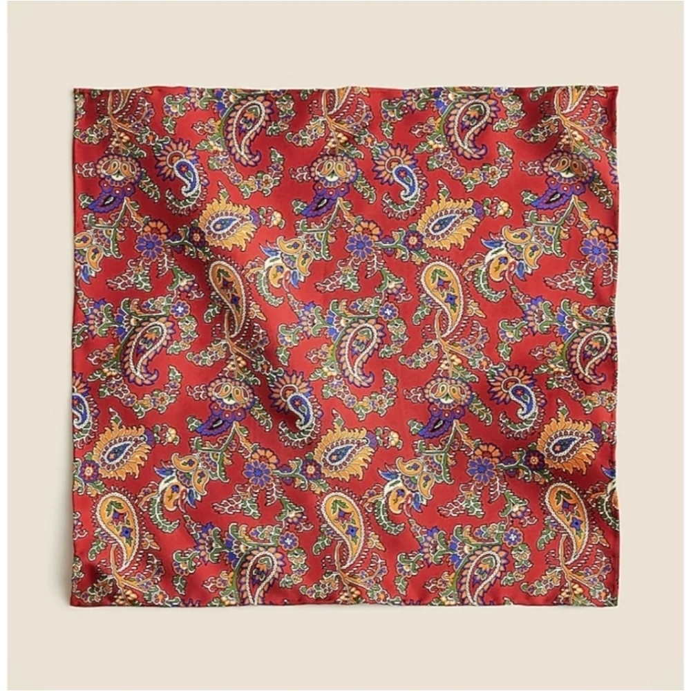 J. Crew English Silk Twill Pocket Square - Picture 1 of 4